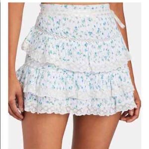 Loveshackfancy white miniskirt